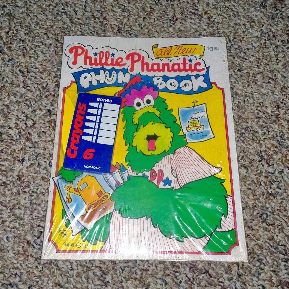 Vintage Philadelphia Phillies Fanatic Coloring Book Set
